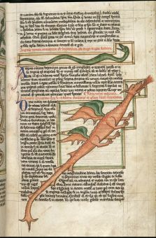 Dragon in British Library MS Harley 3244, f. 59.