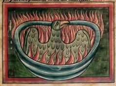 Phoenix in British Library MS Harley 4751, f. 45.